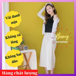Quần đũi ống rộng 💖freeship💖quần culottes đũi siêu xinh - hàng vnxk