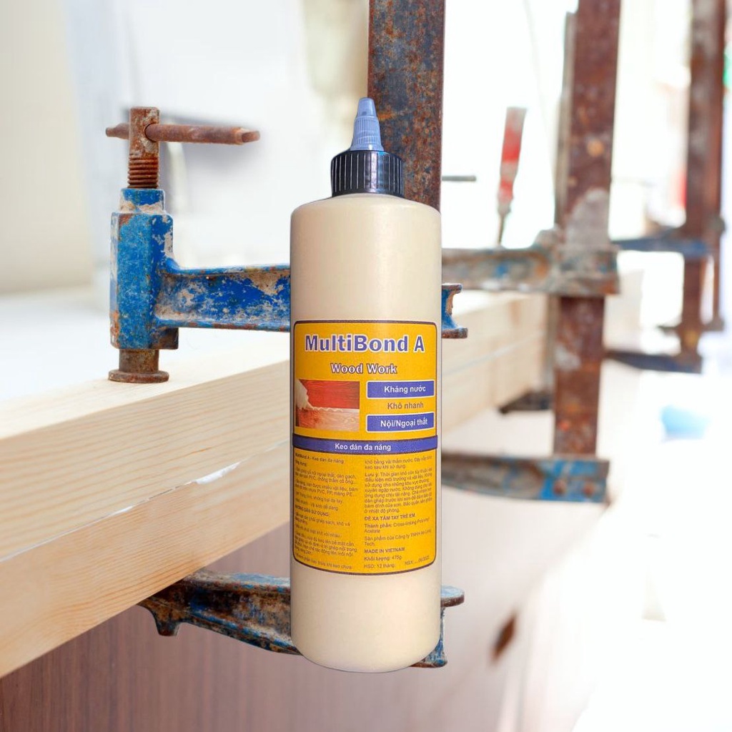 Keo gỗ, keo dán gỗ kháng nước - Keo dán đa năng, dán ván sàn PVC, chống thấm cổ ống - MultiBond A