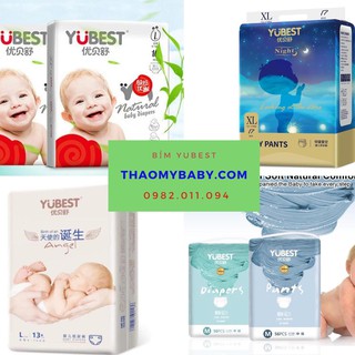 Combo 2 bỉm Yubest Gold/Angel/night quần/dán nội địa Trung Quốc S90/M84/L78/XL72/XXL66/XXXL66