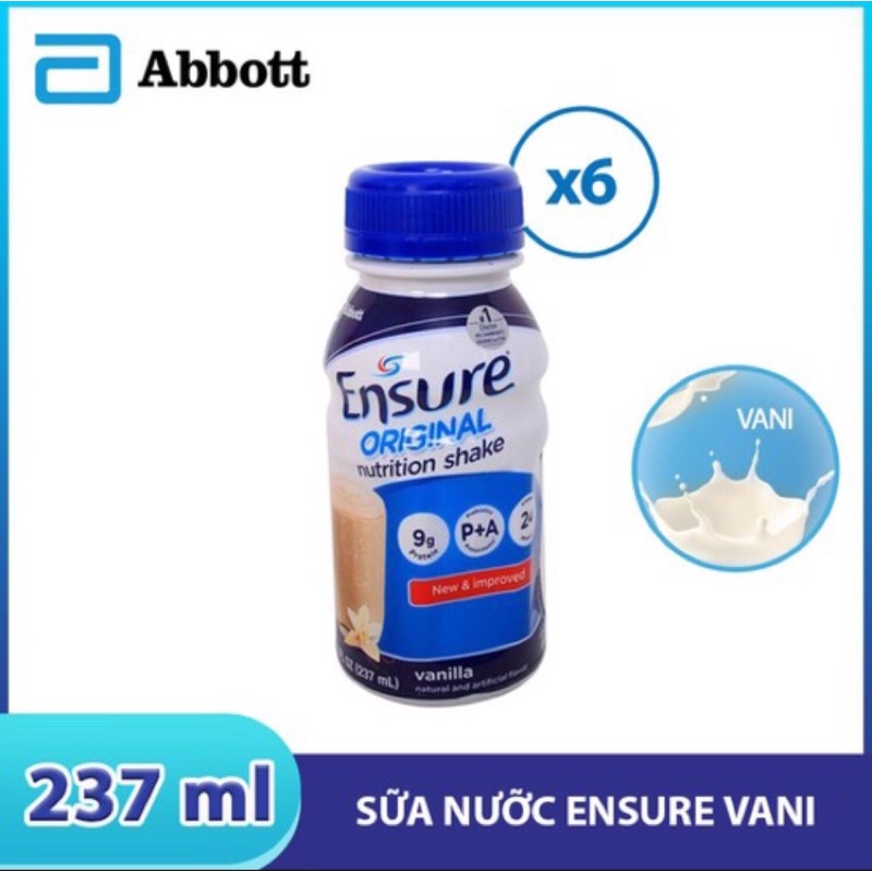 Lốc 6 Sữa Nước Ensure Abbott 237ml