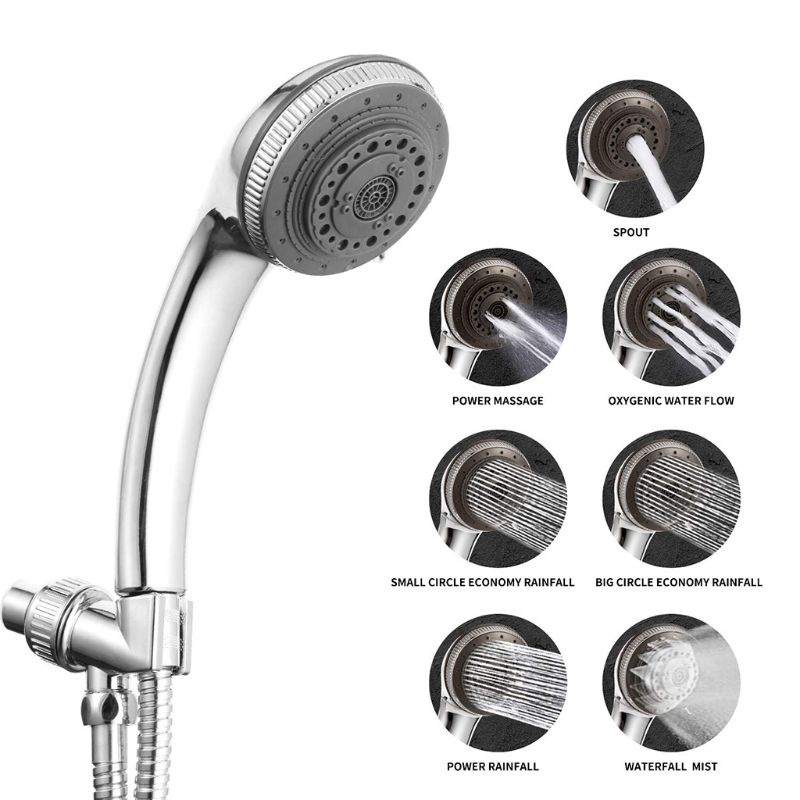 Vòi Hoa Sen Cầm Tay Có Nút Nhấn Nước Thấp