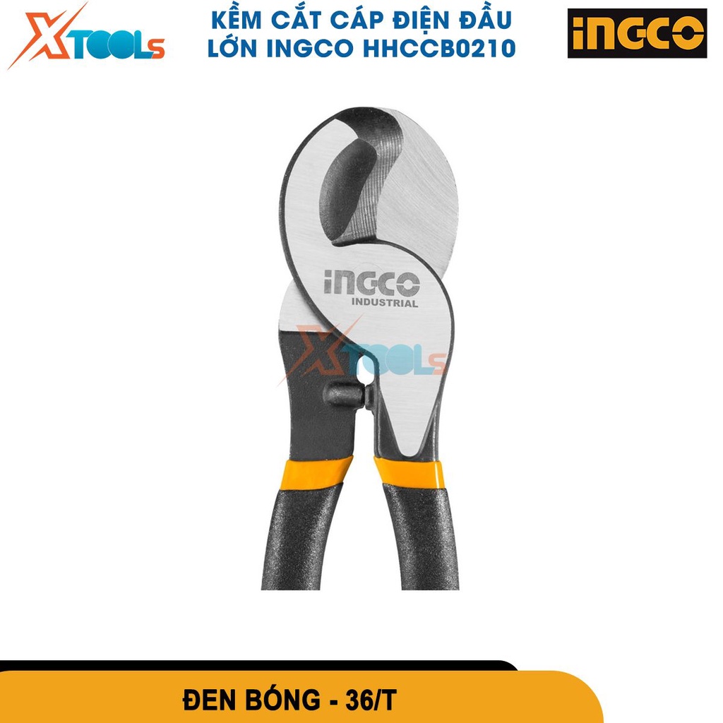 Kìm cắt cáp điện đầu lớn INGCO HHCCB0210 kềm có kích thước 10 inch/250mm cắt được các vật cứng