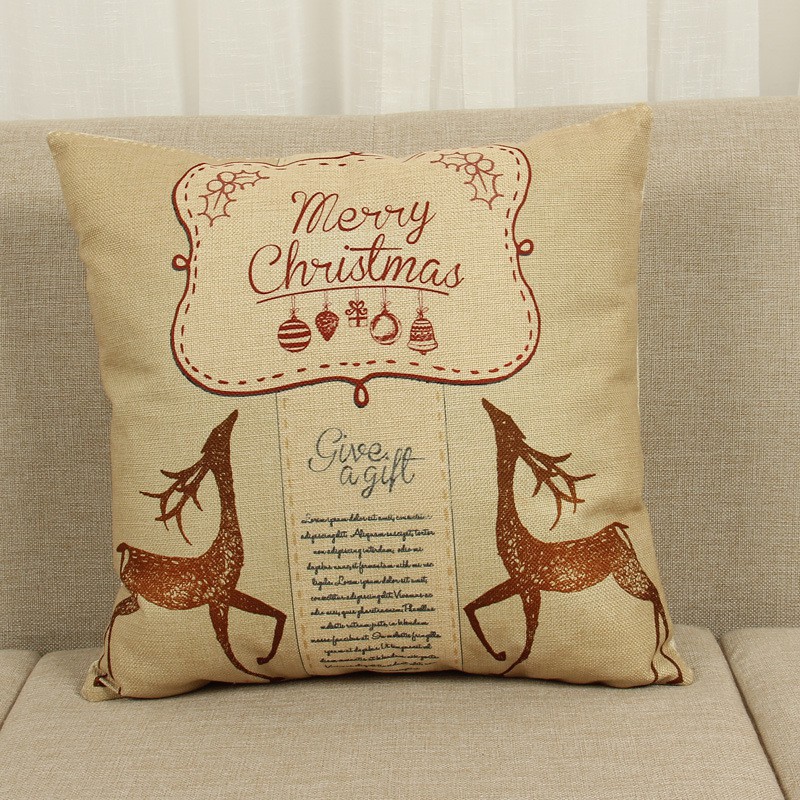 Cushion Case Christmas Series Cotton linen pillow cover Good ranchotion