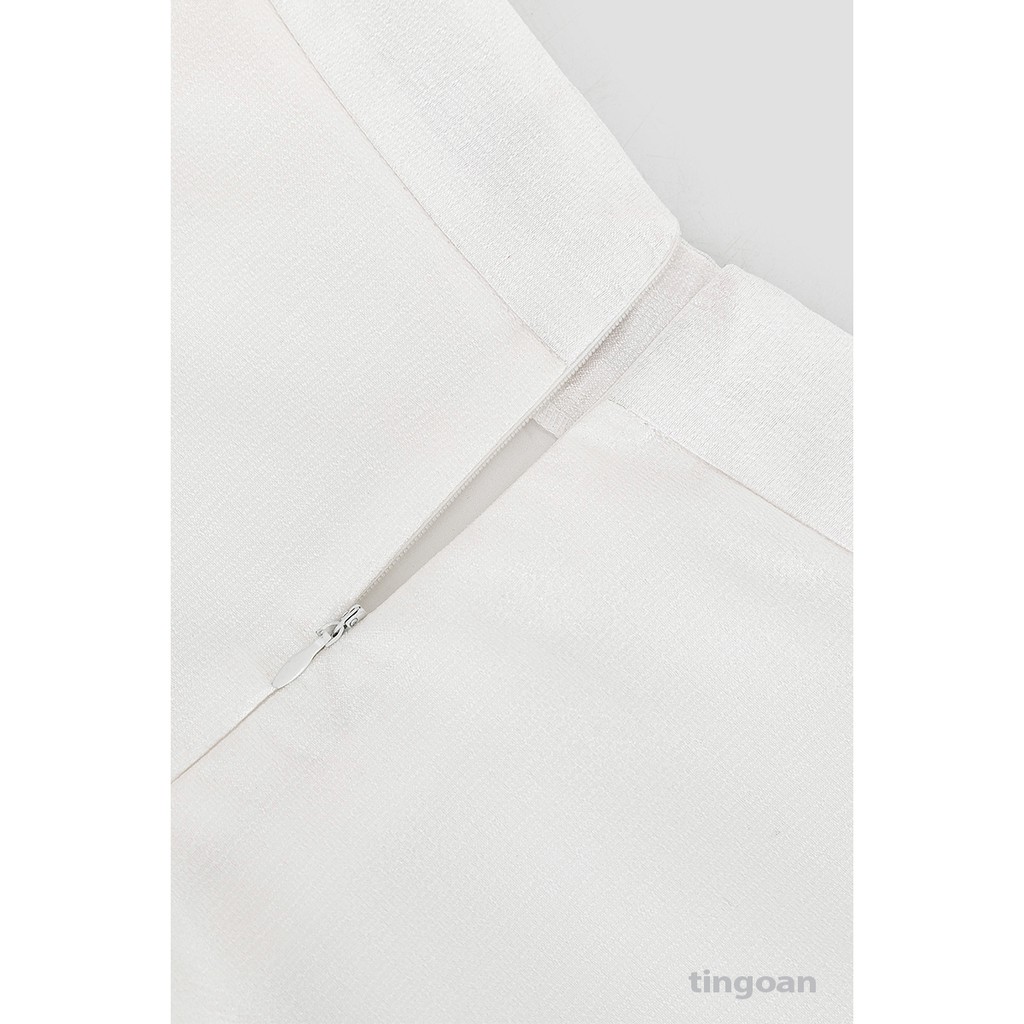 Quần váy tafta cạp cao xoè 2 tầng trắng tingoan CHARMIE SKORT/WH | BigBuy360 - bigbuy360.vn