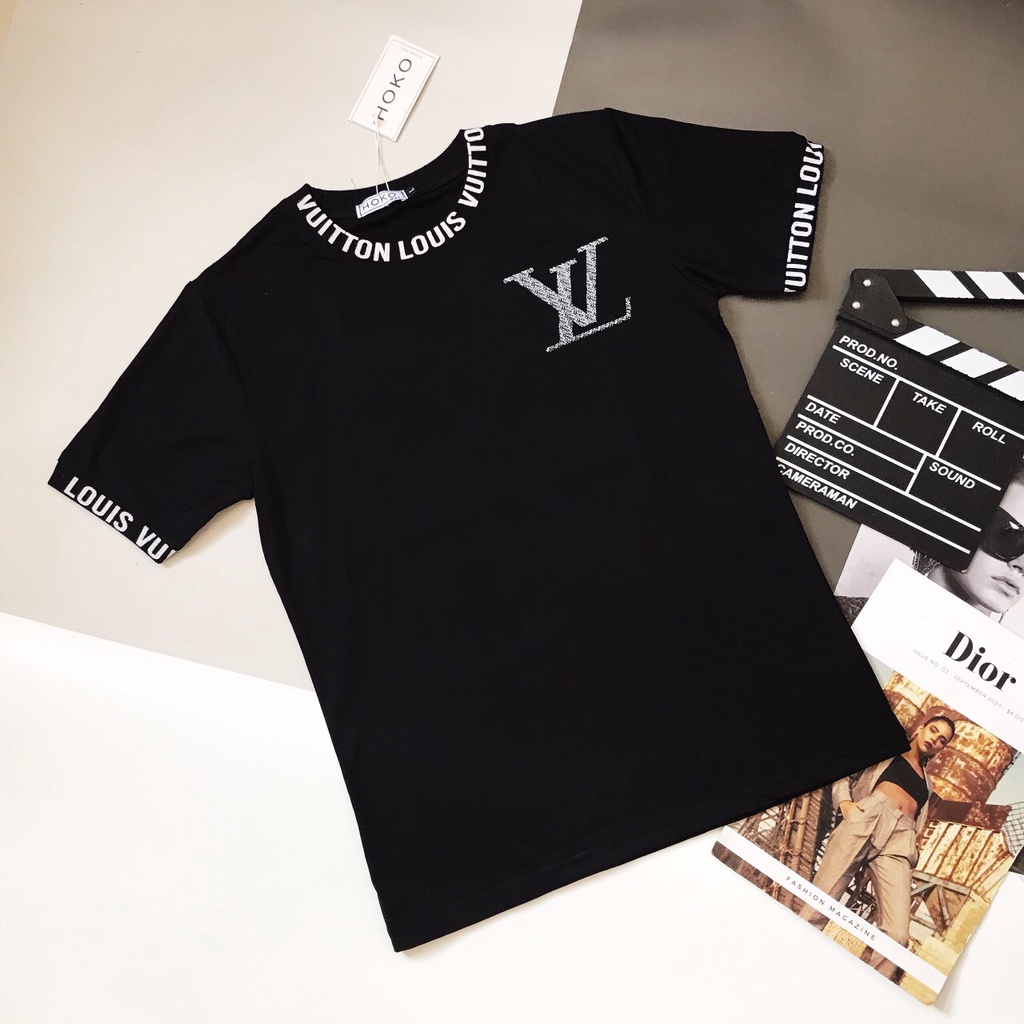 Áo phông nam nữ LV chữ nổi bật, áo thun Louis Vuitton