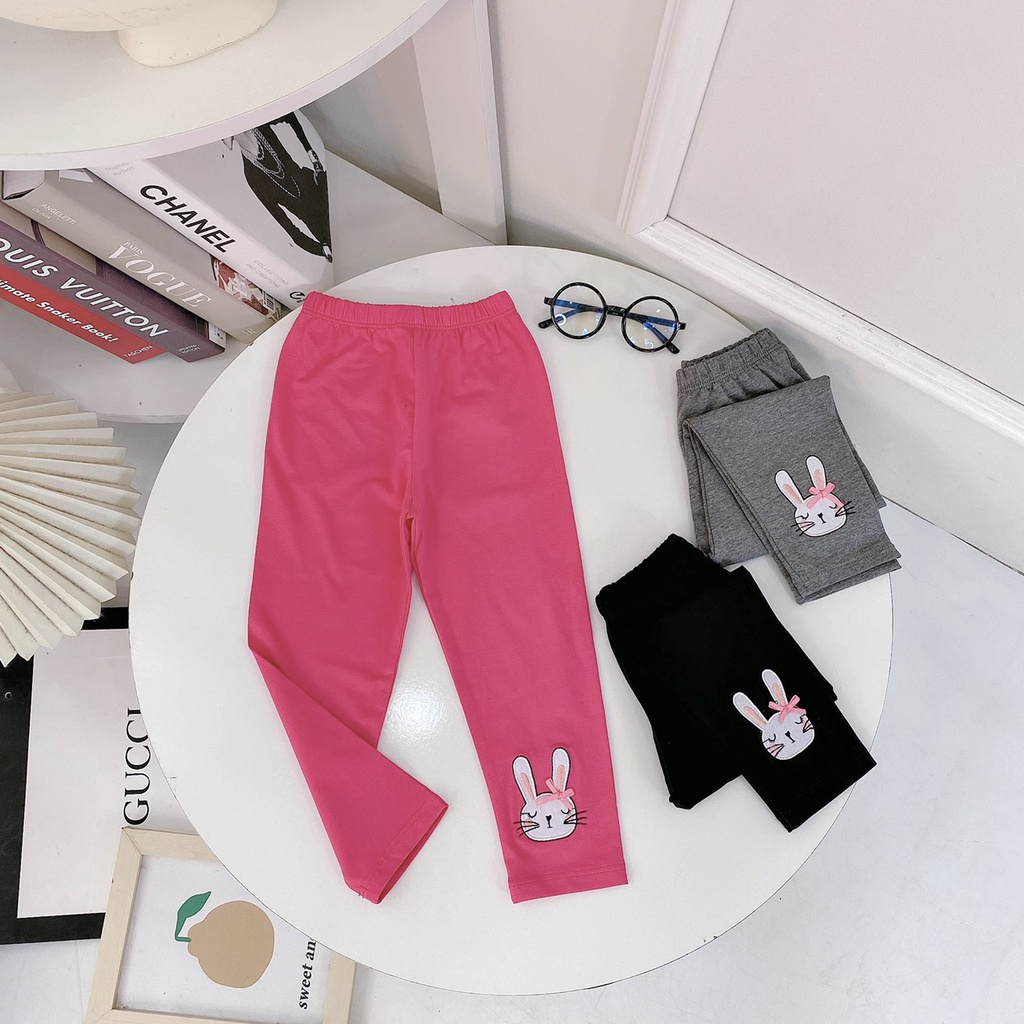 Quần legging bé gái , Quần dài thu đông Cotton co giãn 4 chiều