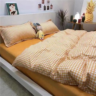 Bộ Drap & Chăn Phao Cotton Poly Roma Cam