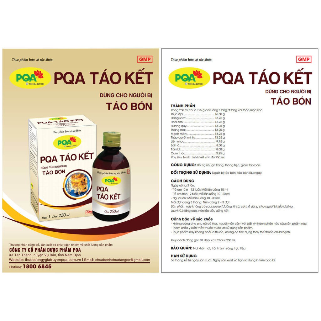 PQA Táo Kết Chai 250ml Dùng Cho Người Bị Táo Bón Lâu Ngày | BigBuy360 - bigbuy360.vn