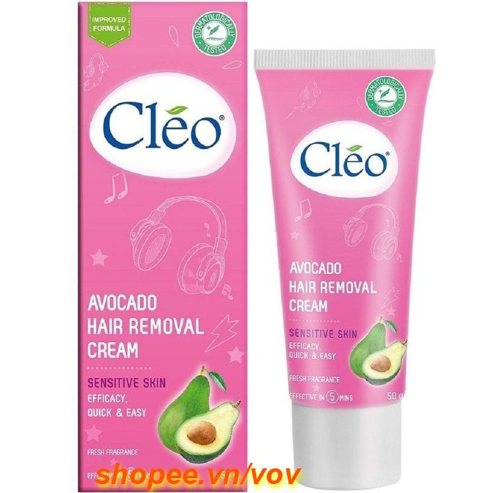 Tẩy Lông Cho Da Nhạy Cảm Cleo Avocado Hair Removal Cream Sensitive Skin 50g 100% Chính Hãng,vov Cung Cấp & Bảo Trợ.