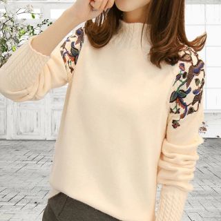 (ORDER)Áo len nữ thêu hoa( CÓ HÌNH THẬT)