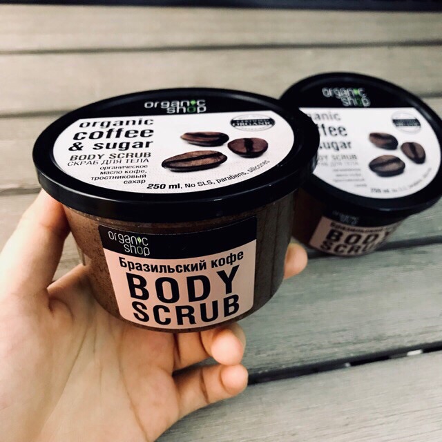 [giảm giá] Tẩy da chết cafe body Scrub Organic shop