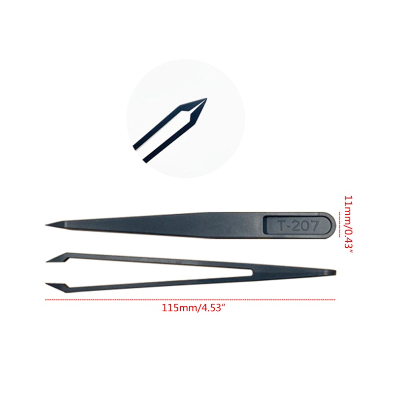 Nhíp Nhựa Sợi Carbon Chống Tĩnh Điện Dùng Sửa Chữa Trang Sức / Làm Móng Tay DIY