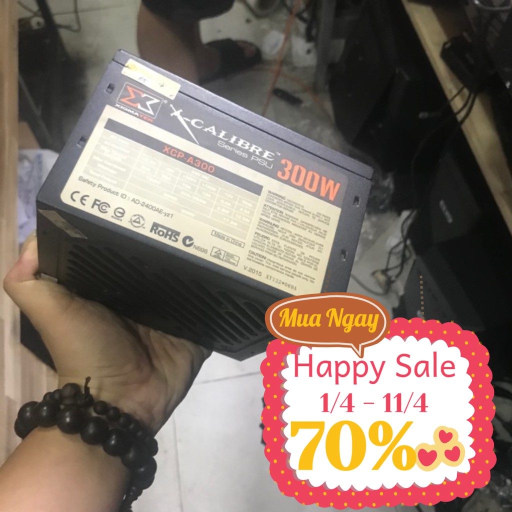 Nguồn Máy Tính Xigmatek 300W - 6pin VGA, công suất thực dây bọc lưới dài tới nách