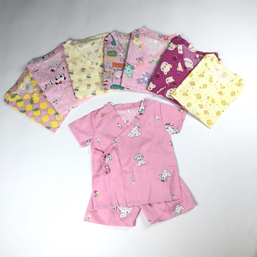 Bộ quần áo yukata vải Kate lụa cho bé trai và bé gái (HN 63)