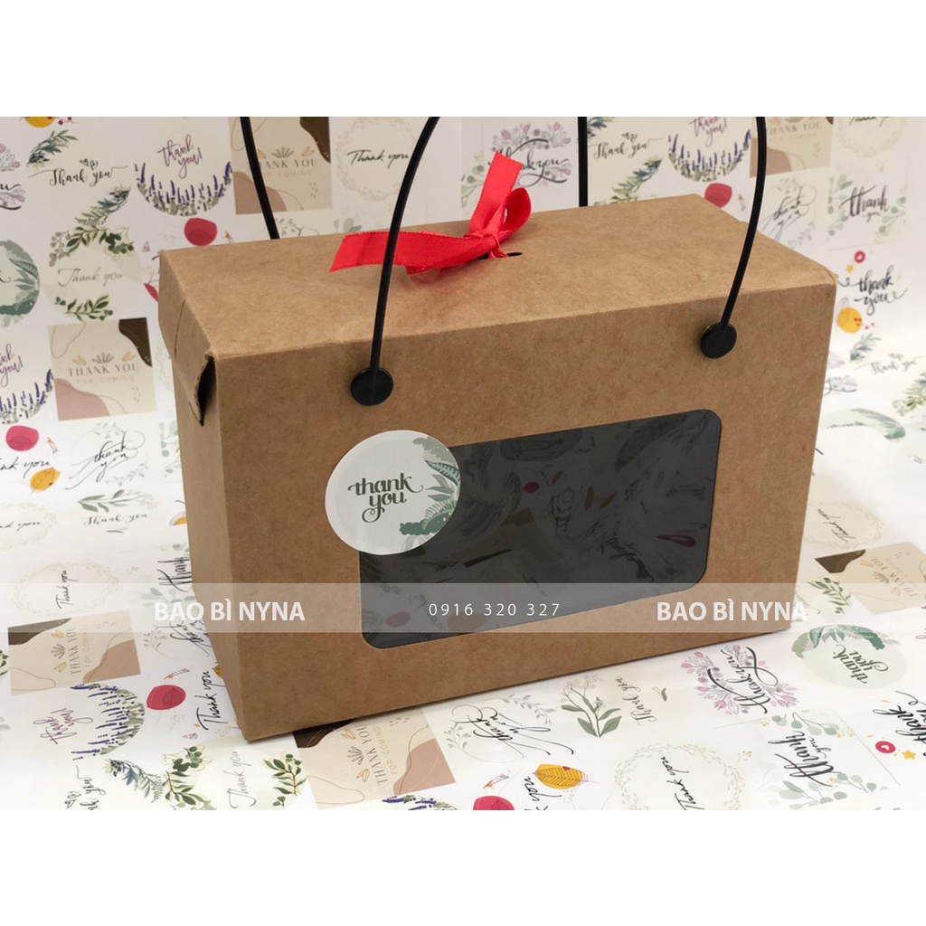 Tem dán cảm ơn "Thank you" 12 mẫu. 1 tờ A3, 60 tem 4cm