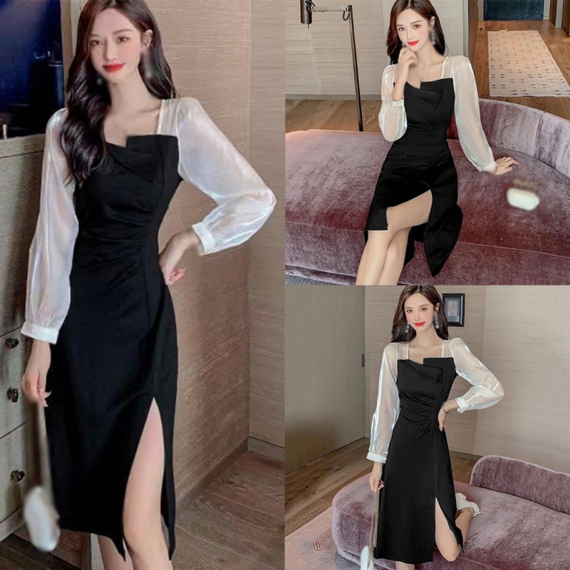 Đầm Maxi Xẻ Tà Thời Trang Xuân Thu