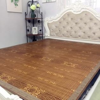 Chiếu trúc vân gỗ in hoa màu gỗ,chiếu trúc tăm hoa đế lụa, Họa Tiết Ngẫu Nhiên