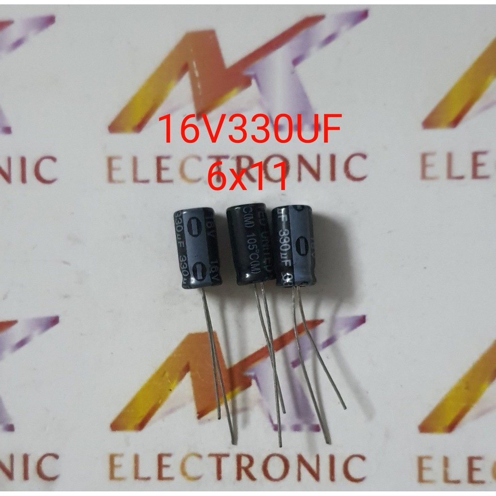 (Combo 10 con) Tụ hóa 16V 330UF 16V 330UF 330UF16V 6*11mm (con)