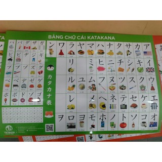 BẢNG CHỮ CÁI DÁN TƯỜNG - KATAKANA- 51.5x 76.8CM