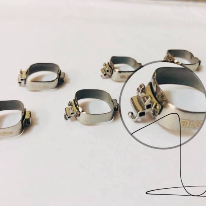 Khâu răng 6 dùng trong chỉnh nha,vật liệu chỉnh nha band 1 ống,2 ống