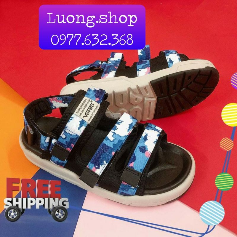 (Fullbox)Sandal Vento nam nữ SD1001 đỏ/xanh dương/xanh lá/đen/xám