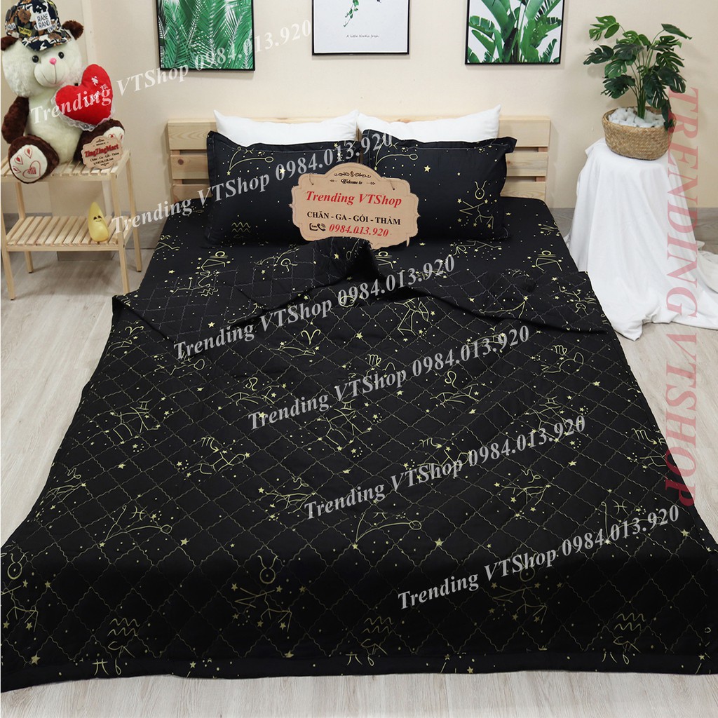 [Giá hủy diệt] Bộ 5 món chăn hè ga gối chất liệu Poly Cotton  không bai xù, mẫu mã đa dạng | BigBuy360 - bigbuy360.vn