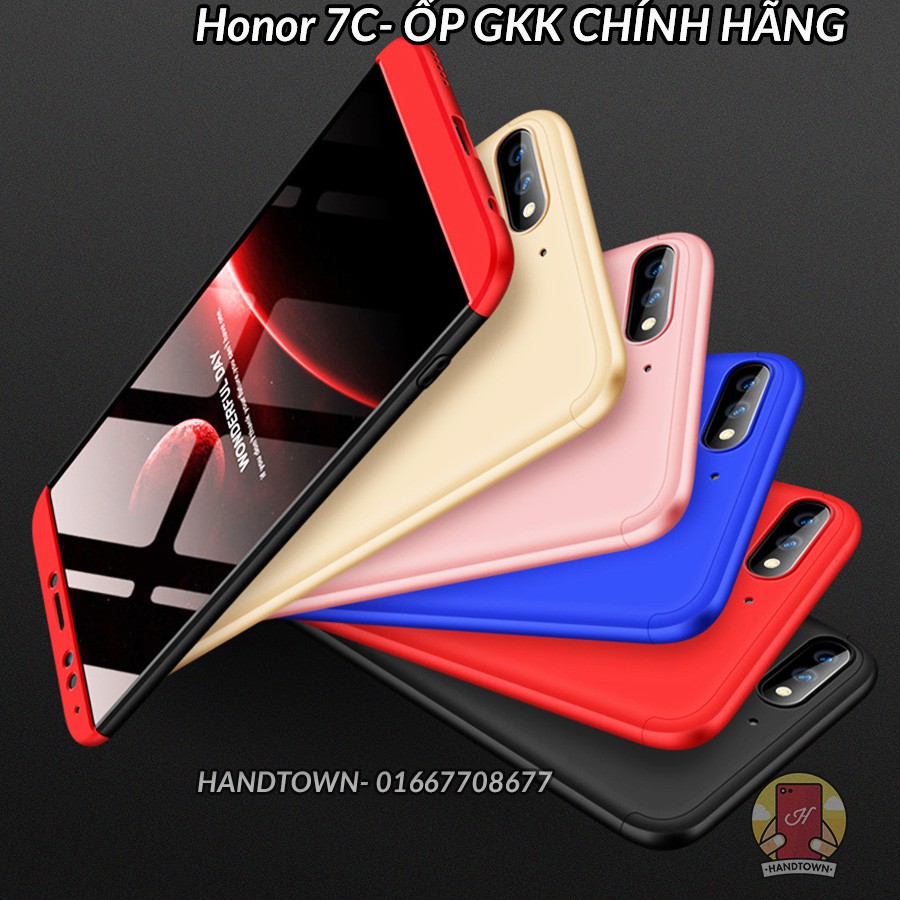 Ốp Huawei honor 7c _ Ốp lưng nhựa full cạnh chính hãng GKK 3 mảnh đặc biệt bảo vệ luôn mặt trước