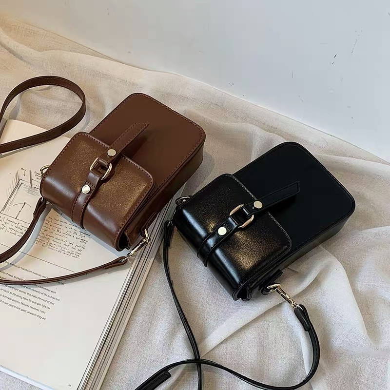[ORDER] Túi da nhỏ nam nữ unisex form cứng khoá nam châm | BigBuy360 - bigbuy360.vn