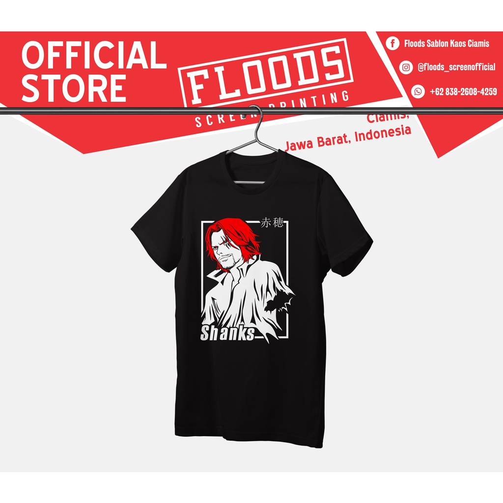 Áo thun in hình One Piece Shanks Anime T-shirt | Kaos Anime One Piece Shanks mẫu mới giá rẻ