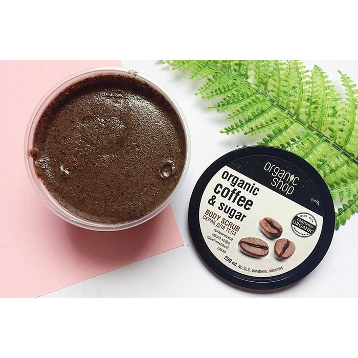 TẨY DA CHẾT TOÀN THÂN ORGANIC SHOP ORGANIC COFFEE &amp; SUGAR BODY SCRUB