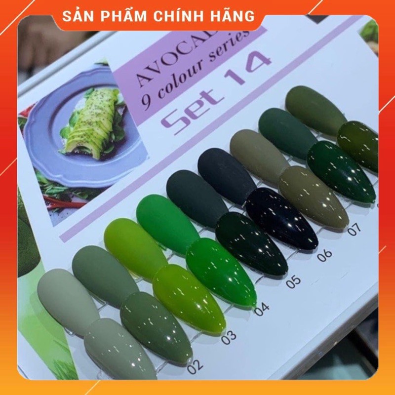 SET SƠN GEL HABO 9 CHAI - TẶNG BẢNG MÀU