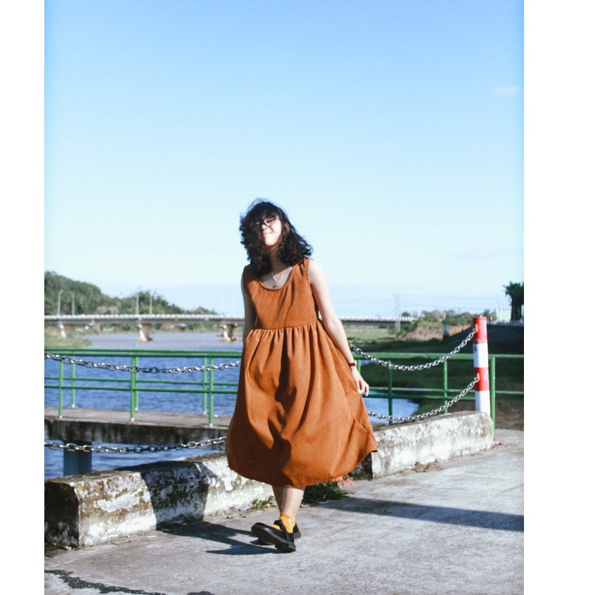 Váy Babydoll Nhung Tăm Xoè Rộng Vui Thu Đông Ấm