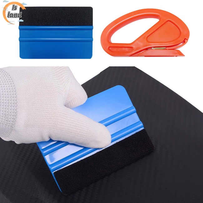[IS] Bộ Dụng Cụ Bọc Vinyl Với Dao Cắt Dán Decal Dán Tường / Cửa Sổ Xe Hơi