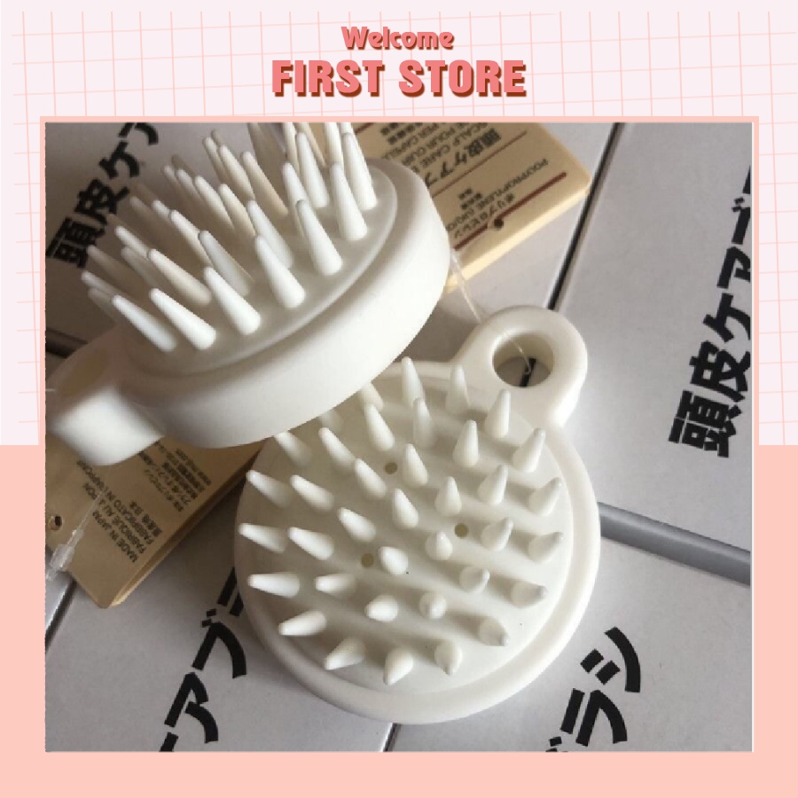 Lược gội đầu Silicone  - lược gội muji mát xa, kích thích da đầu tạo cảm giác sảng khoái khi sử dụng