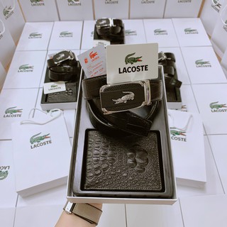 Combo thắt lưng ví lacoste ⚡️𝐅𝐑𝐄𝐄 𝐒𝐇𝐈𝐏⚡️ thắt lưng nam , ví da nam cao cấp
