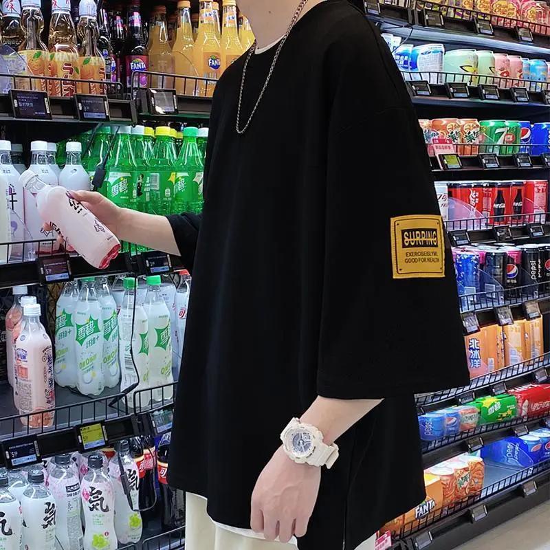 Áo Thun Tay Lỡ Dáng Rộng Size Lớn Thời Trang Mùa Hè Cho Nam