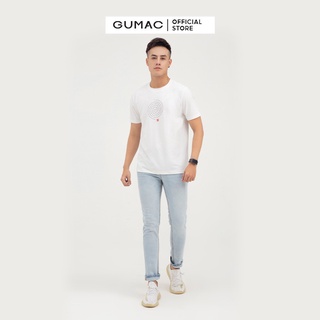 Áo thun nam cổ tròn thời trang GUMAC thiết kế in họa tiết mẫu mới ATNB824