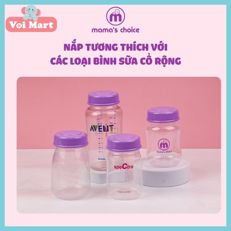 ⚡SIÊU SALE⚡ Nắp Bình Sữa Cổ Rộng Dùng Cho Bình Sữa Avent, Spectra, Rozabi, Cimilre, Concung,..Chính Hãng Mama Choice