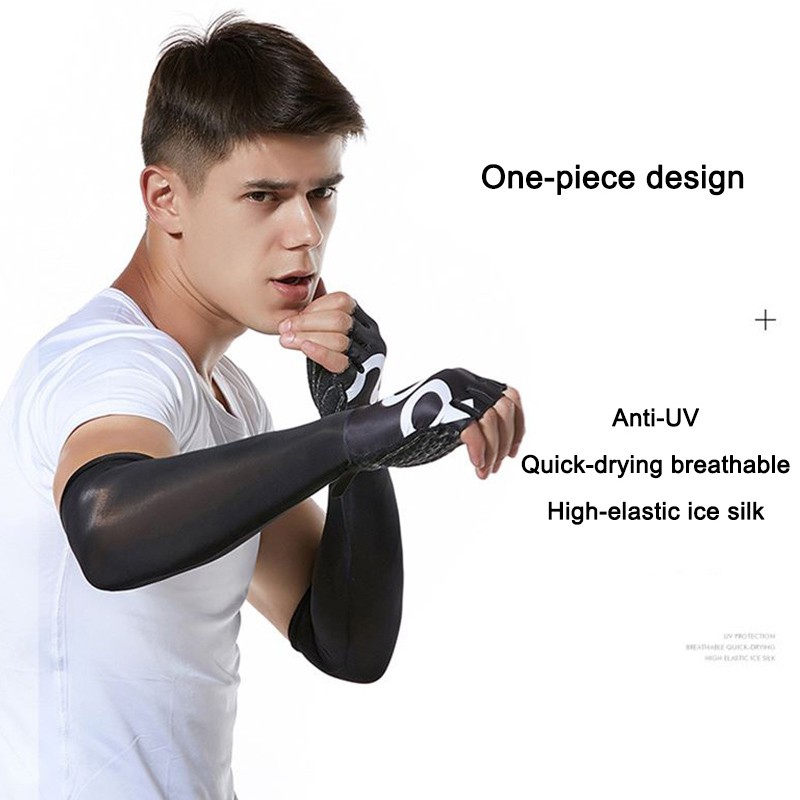 Đôi Găng Tay Thể Thao Hở Ngón Chống Tia Uv Thoáng Khí Tiện Dụng Cho Nam Nữ