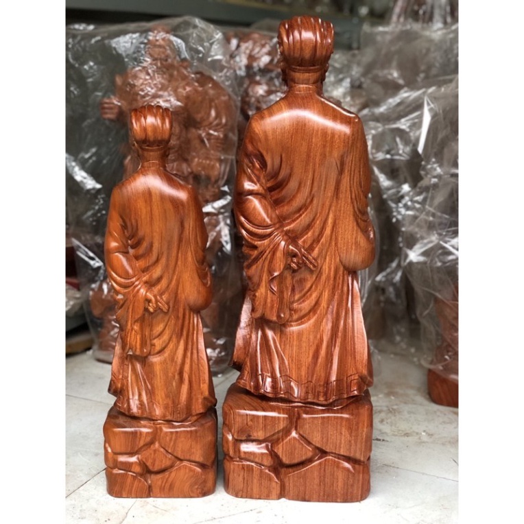 Tượng khổng minh gia cát lượng gỗ hương cao 50cm