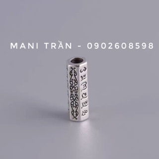 Charm Phối Dạng Ống Trụ Khắc Lục Tự Chú OM MANI PADME HUM