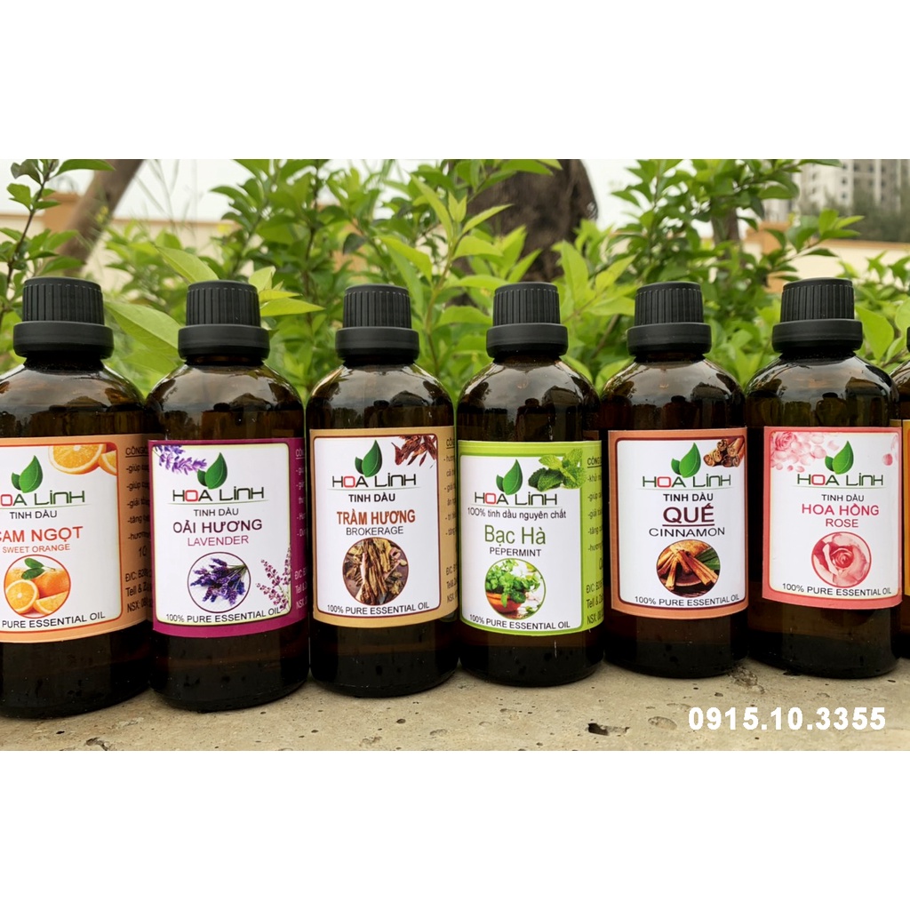 Tinh Dầu Quế - Bạc Hà - Sả Chanh Nguyên Chất 100% (50Ml)
