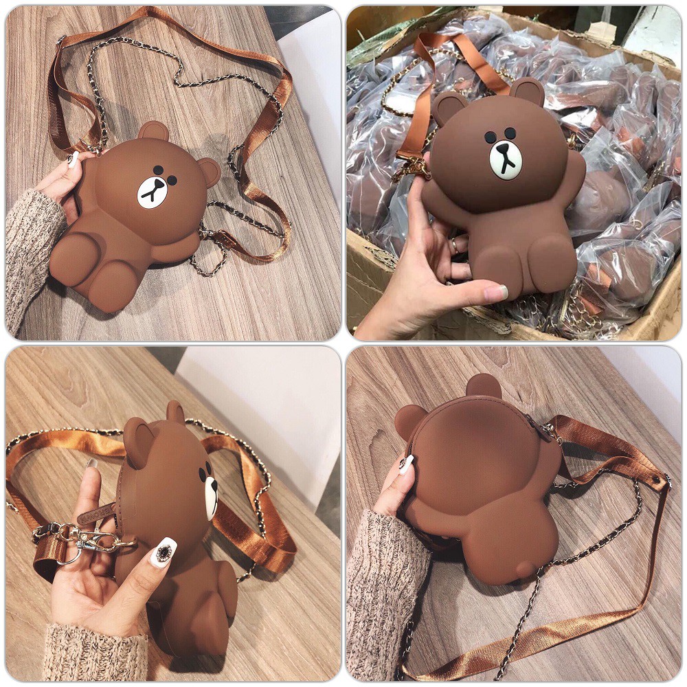 [Mã FAMAYWA2 giảm 10K đơn 50K] Túi Gấu Nâu Đeo Chéo, Túi Gấu Silicon | BigBuy360 - bigbuy360.vn