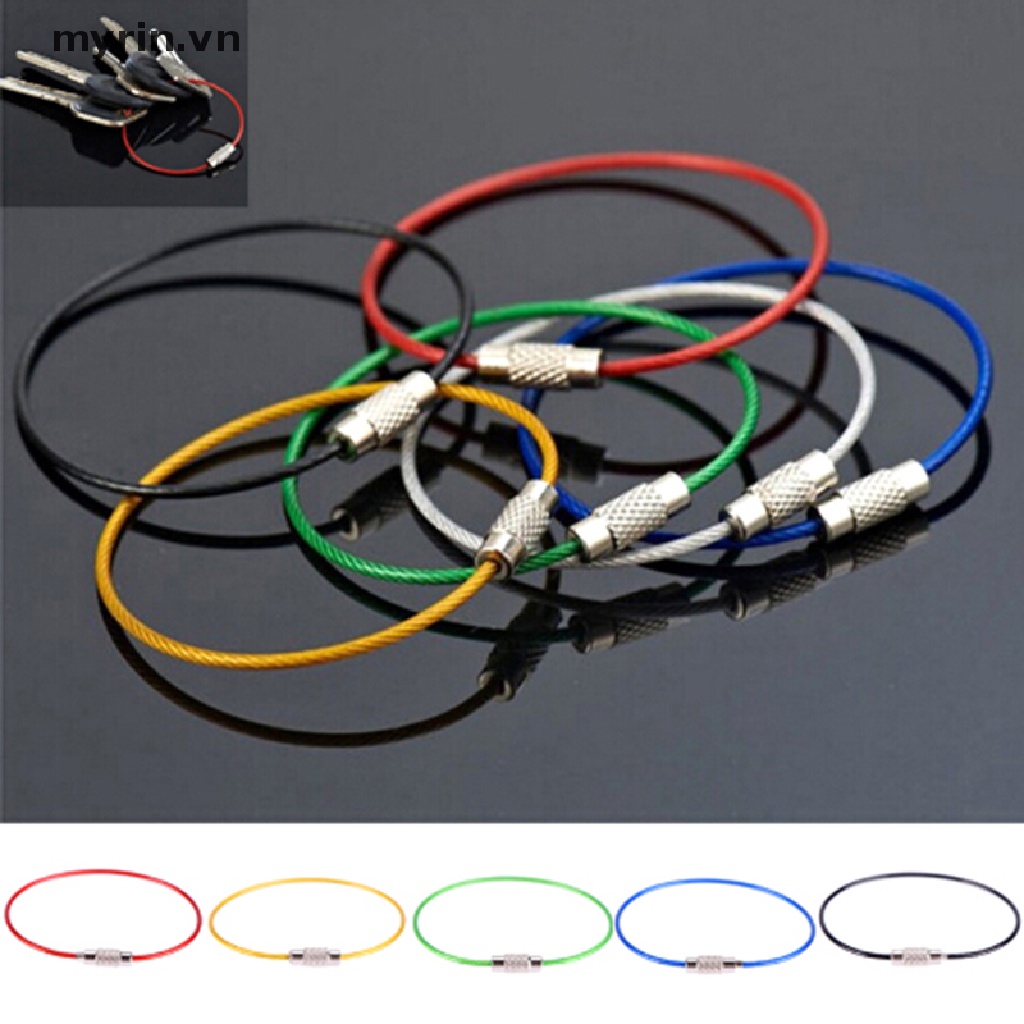 Set 10 Vòng Khóa Dây Cáp Bằng Thép Không Gỉ Tiện Dụng
