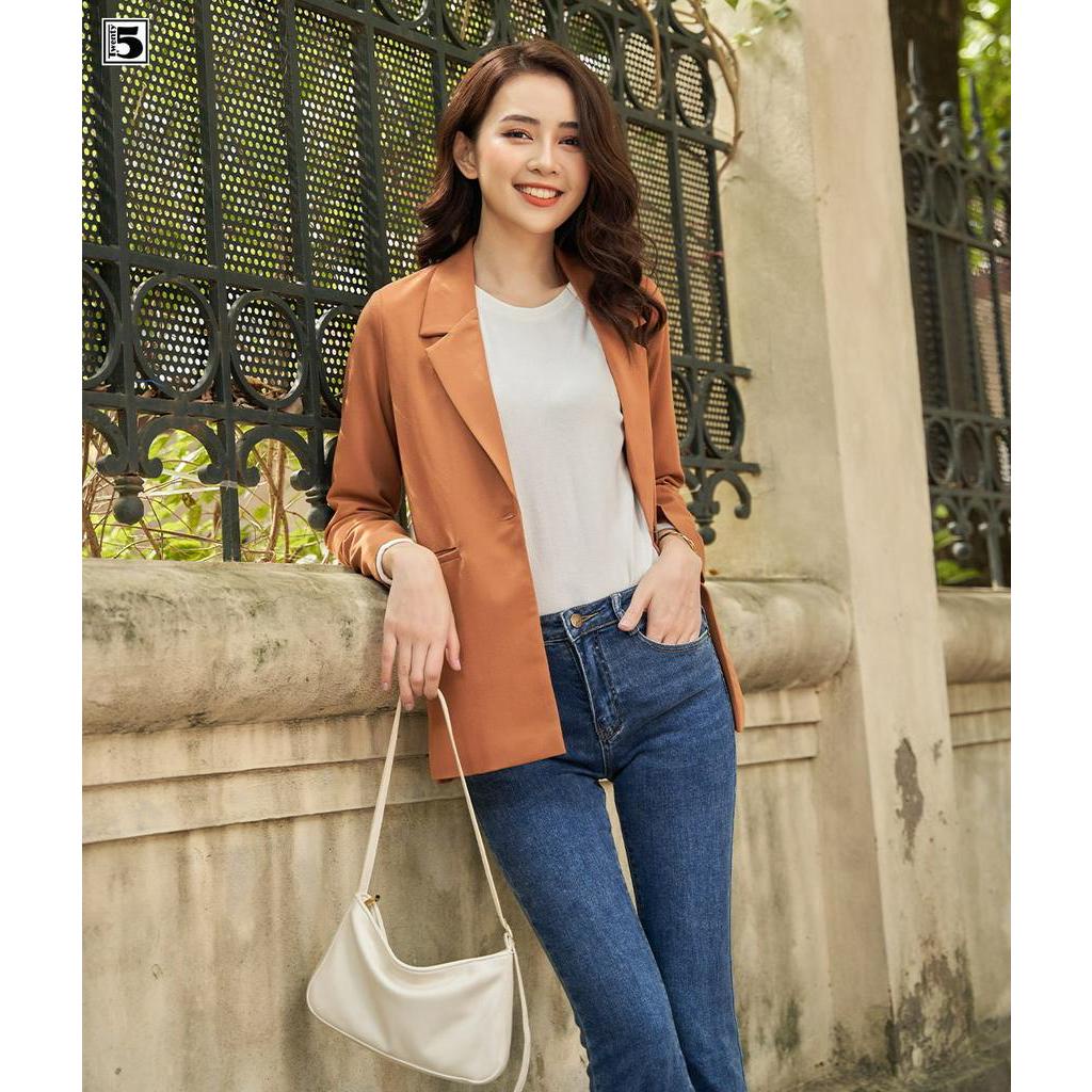 Áo blazer xẻ gấu túi bổ cơi tay dài Twentyfive NV16