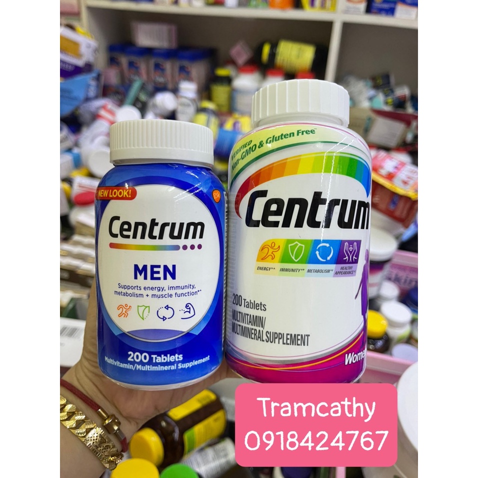 centrum silver 50 vitamin tổng hợp dành cho nữ, nam dưới 50 tuổi mẫu mới