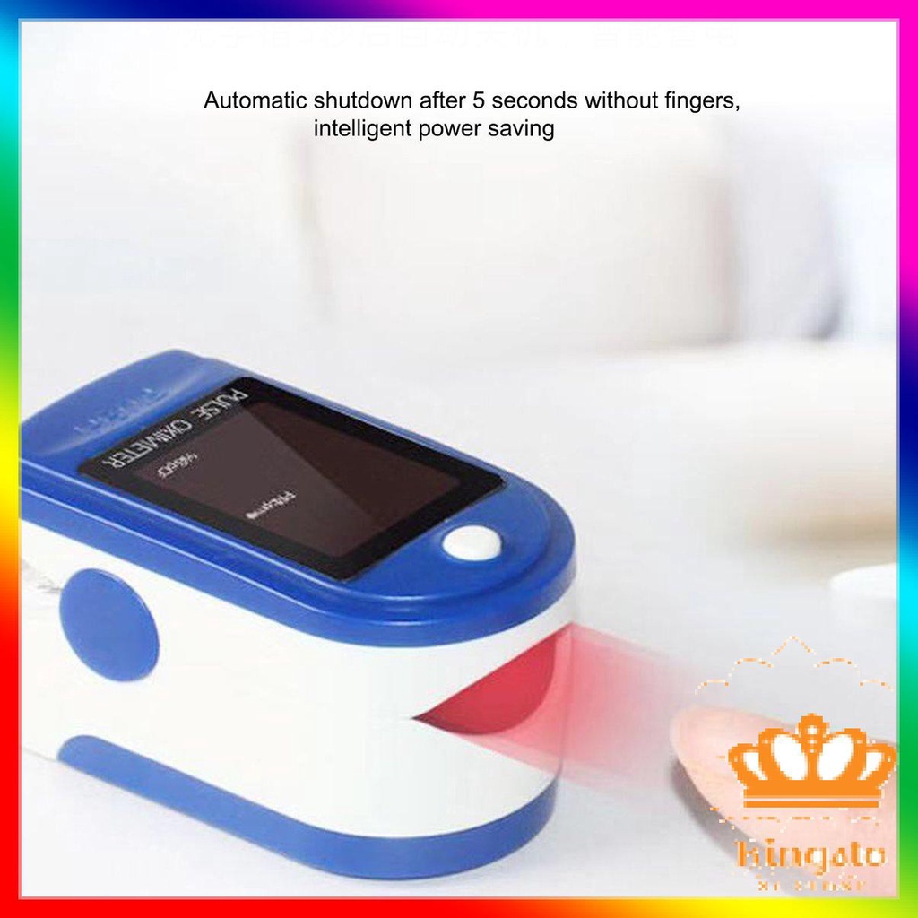 [Mới]Finger Clip Pulse Oximeter Abs Color Led Display Heart Rate Monitor Electronic