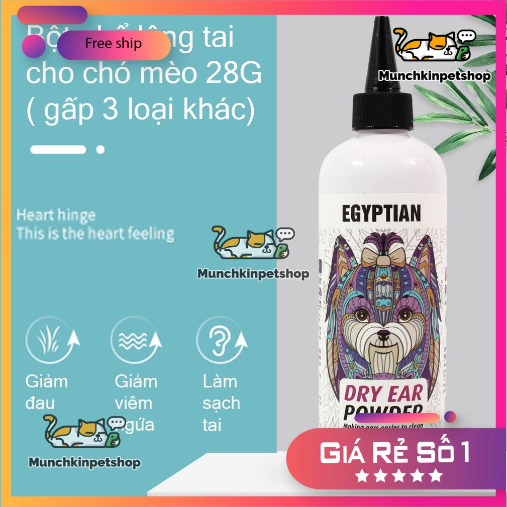 Bột Nhổ Lông Tai cho chó mèo, bột làm sạch tai, giảm viêm cho chó mèo EGYPTIAN 28g