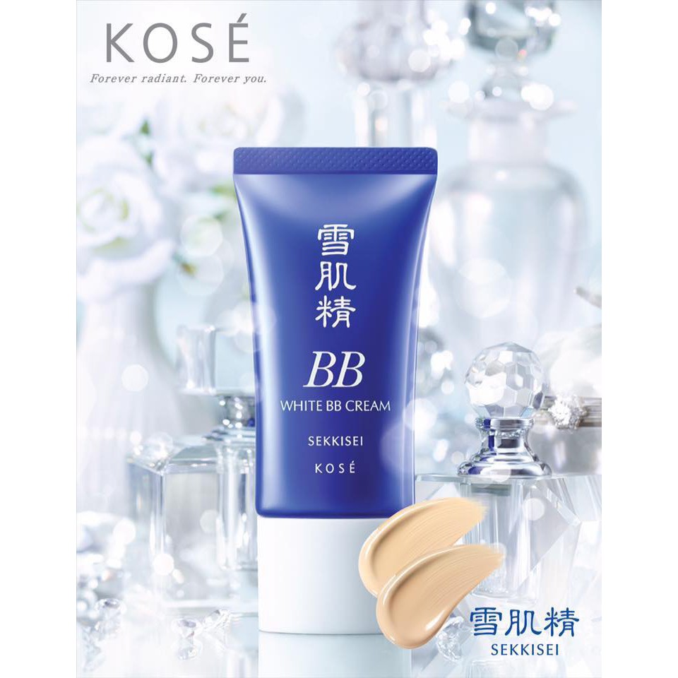 Kem Trang Điểm Kose Sekkisei White BB Cream Moist (30g)