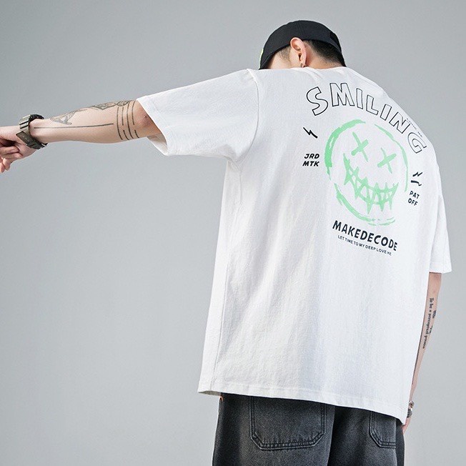 Áo thun Smiling dạ quang phát sáng trong bóng tối cool ngầu dành cho nam nữ